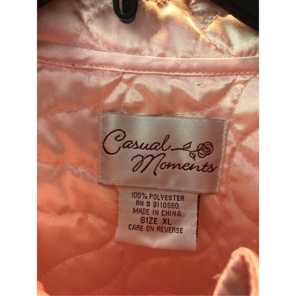 Casual Moments Women’s Pink Sleepwear Robe Size XL - Picture 4 of 7